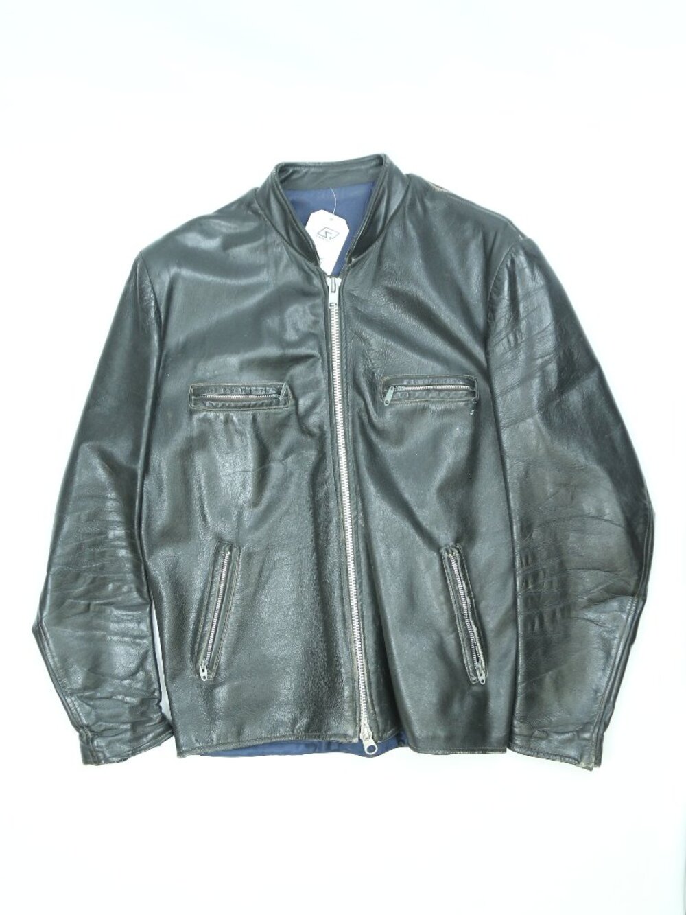 Men's Vintage Leather Racing Jacket Size Medium